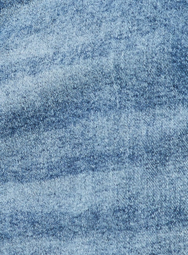 Men Carrot Fit Washed Cargo Jeans