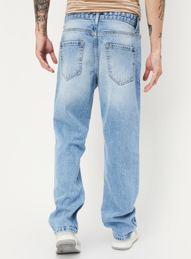 Buy Men Washed Straight Fit Jeans Online at just Rs. 1299.0 ...