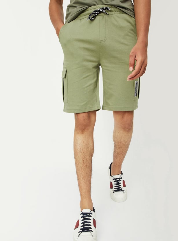 Boys Solid Cargo Shorts