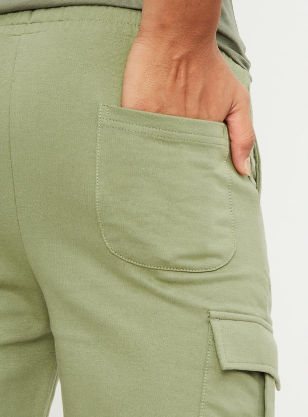 Boys Solid Cargo Shorts