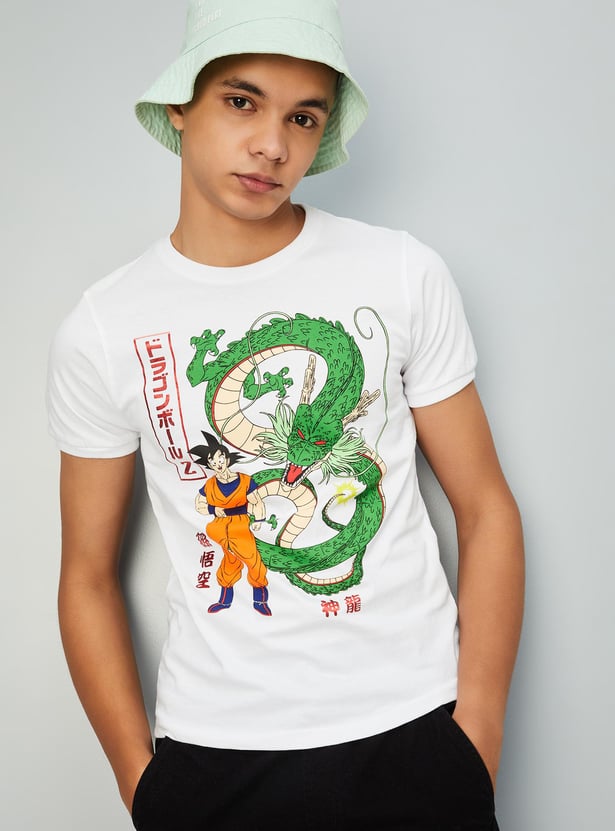 Boys Dragon Ball-Z Printed T-shirt