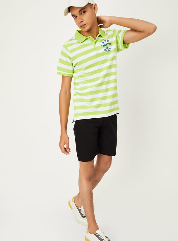 Boys Striped Polo T-shirt