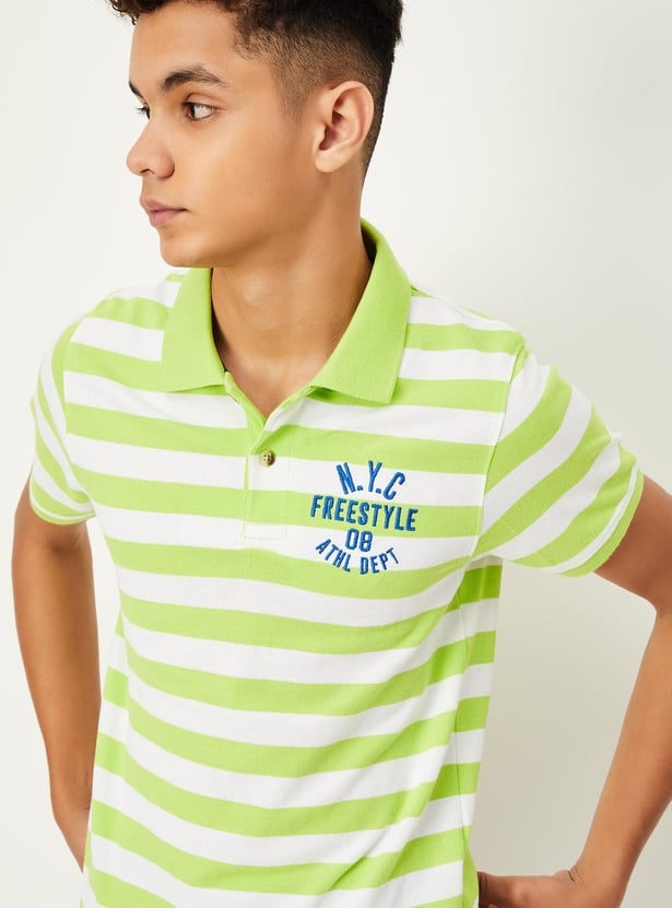 Boys Striped Polo T-shirt