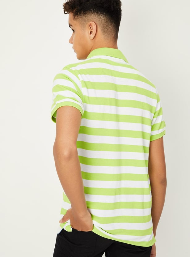 Boys Striped Polo T-shirt