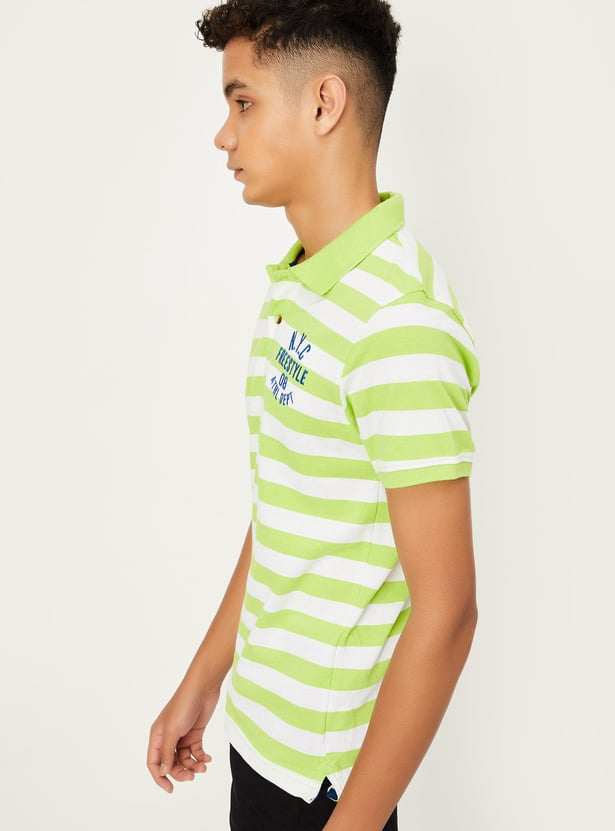 Boys Striped Polo T-shirt