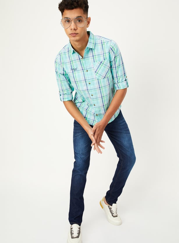 Boys Plaid Checked Shirt with Pocket