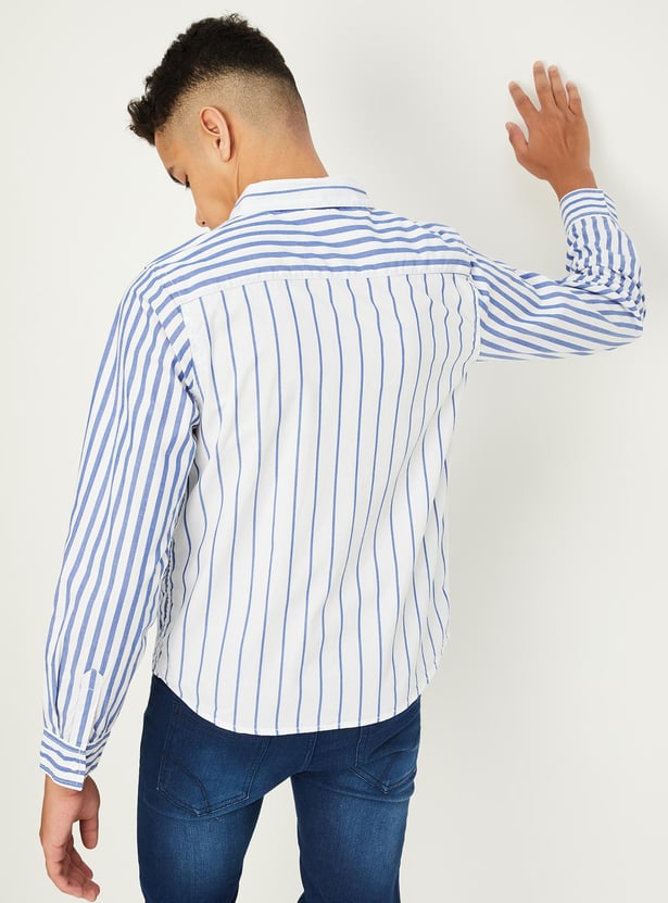 Boys Striped Yarn Dyed Shirt