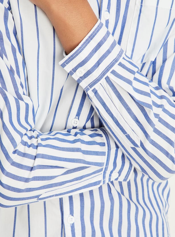 Boys Striped Yarn Dyed Shirt