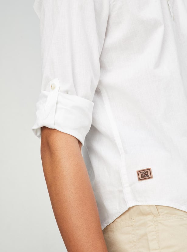 Boys Solid Insert Pocket Shirt