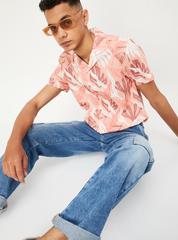 Boys Printed Resort Collar Shirt