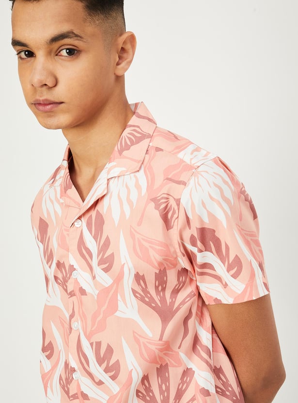 Boys Printed Resort Collar Shirt