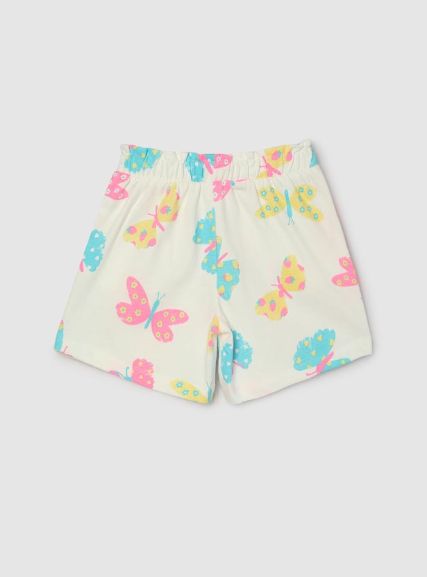 Girls Printed Sleepwear Shorts Set