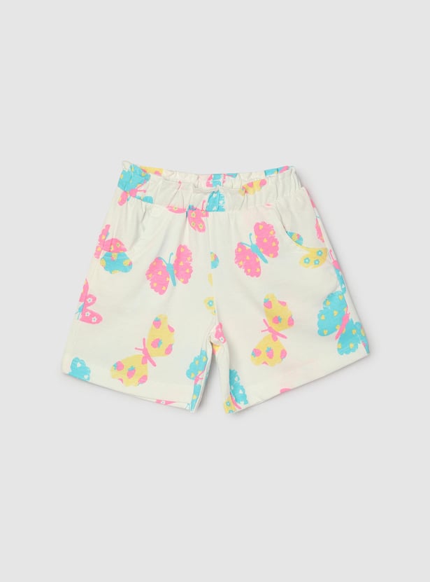 Girls Printed Sleepwear Shorts Set