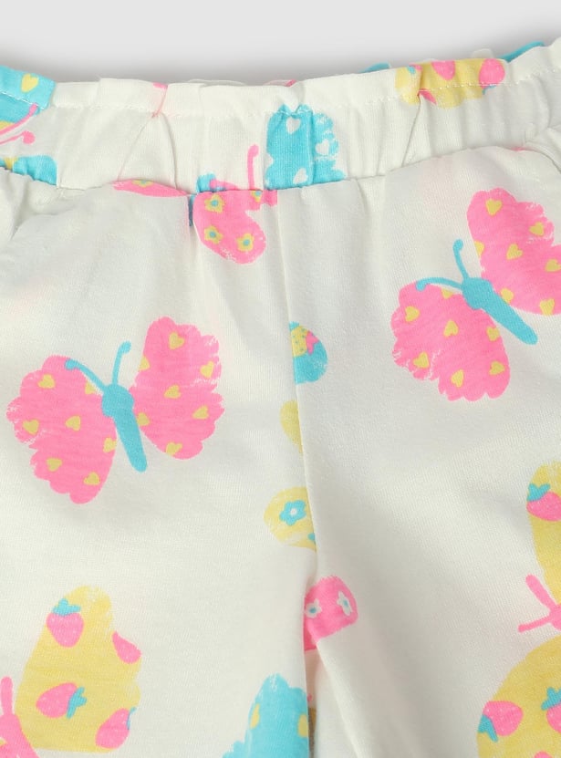 Girls Printed Sleepwear Shorts Set