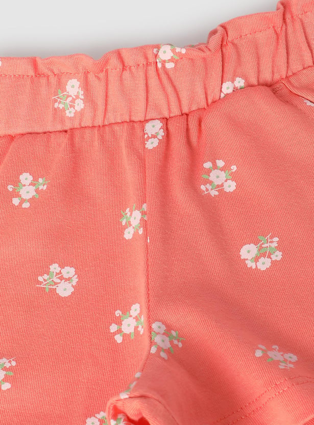 Girls Printed Sleepwear Shorts Set