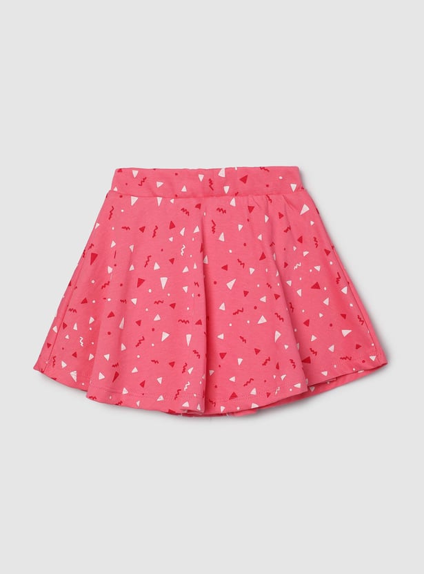 Girls Printed Skirt Set