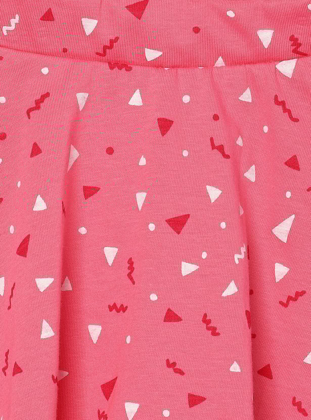 Girls Printed Skirt Set