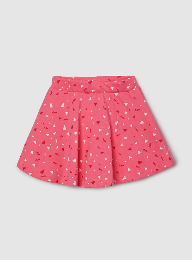 Girls Printed Skirt Set