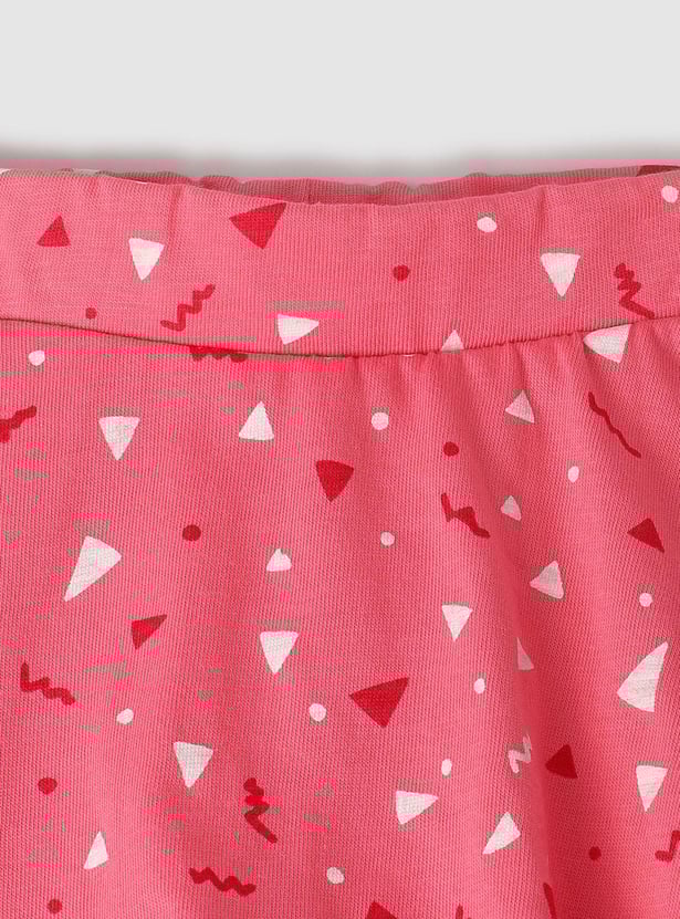 Girls Printed Skirt Set