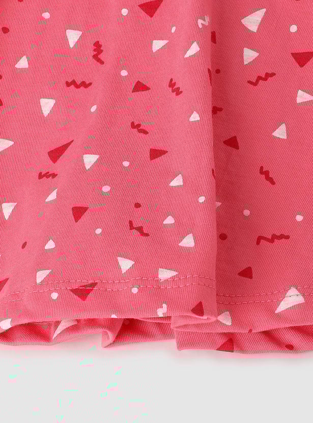 Girls Printed Skirt Set
