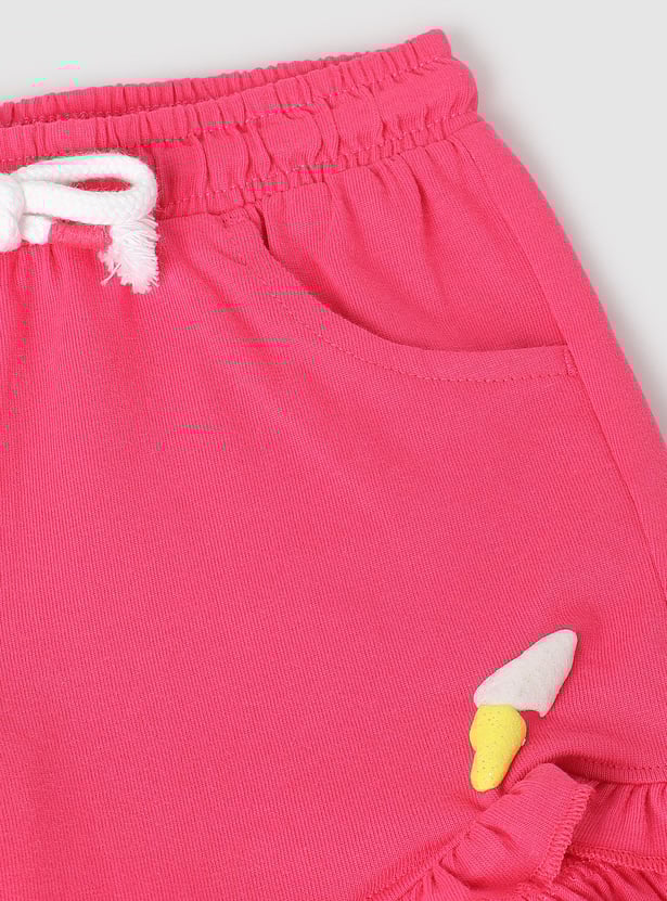 Girls Printed Shorts Set