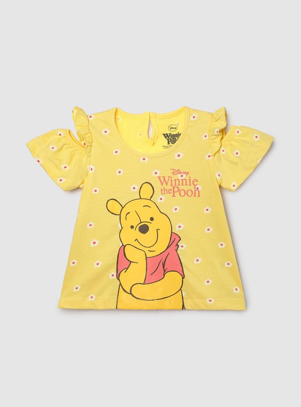 Girls Winnie The Pooh Printed T-shirt