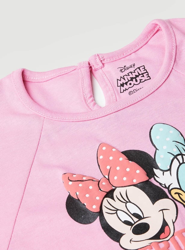 Girls Minnie and Daisy Print Poncho Top