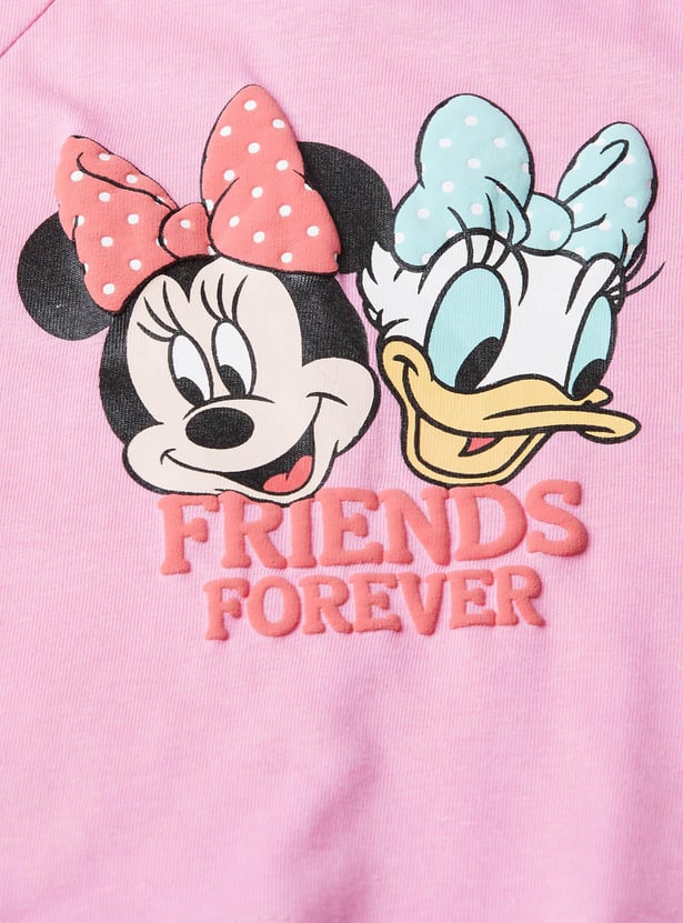 Girls Minnie and Daisy Print Poncho Top