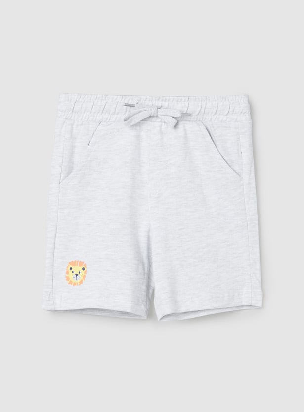 Boys Solid Elasticated Shorts