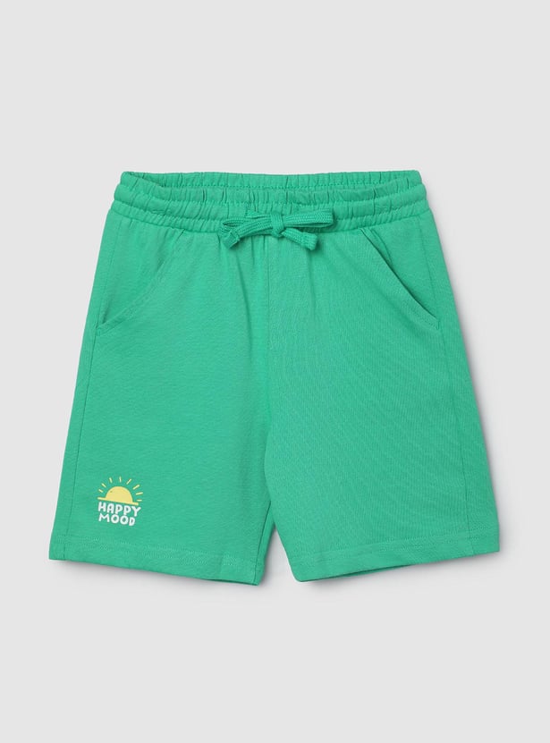 Boys Solid Elasticated Shorts