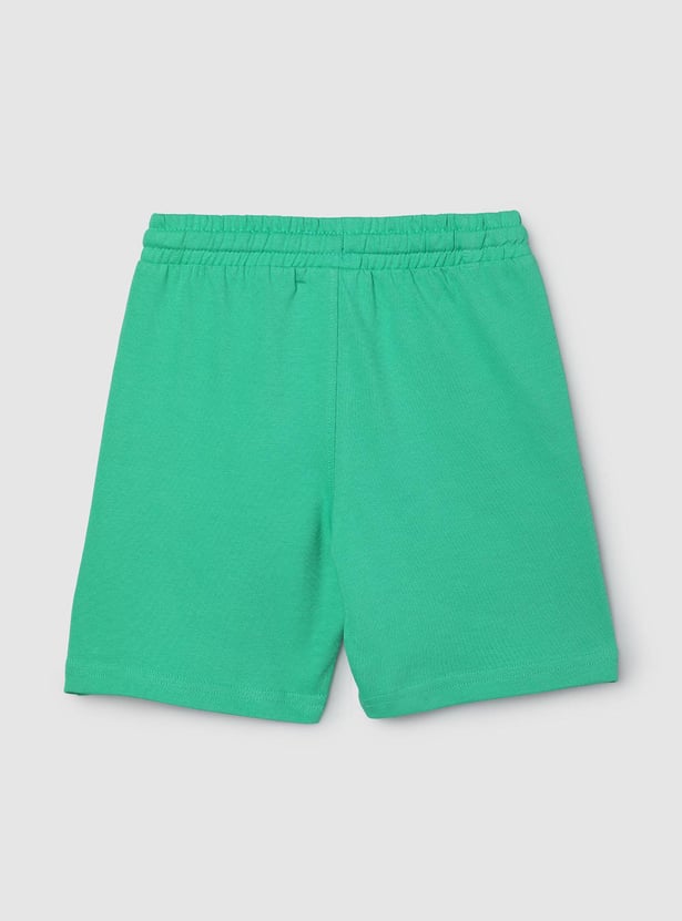 Boys Solid Elasticated Shorts