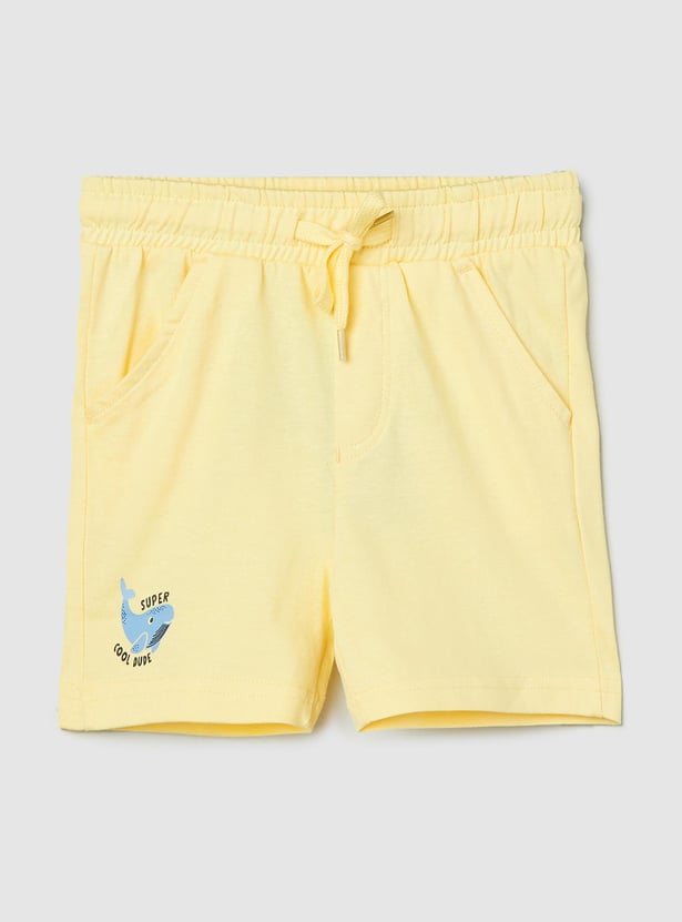 Boys Solid Knit Shorts