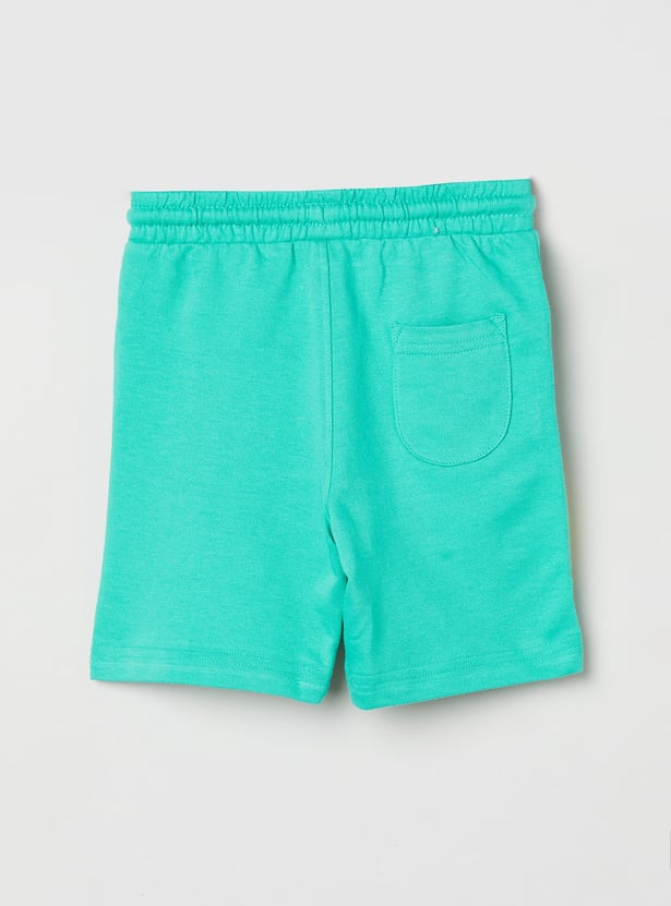 Boys Colourblock Drawstring Waist Shorts