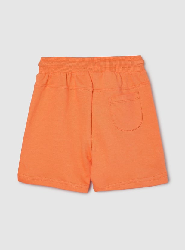 Boys Printed Kangaroo Pocket Shorts