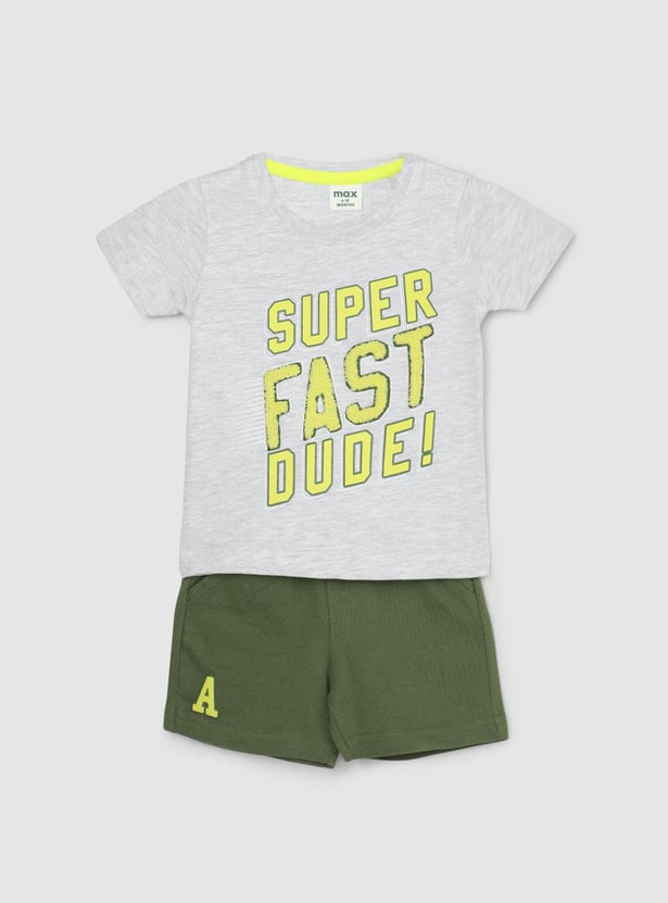 Boys Printed Shorts Set