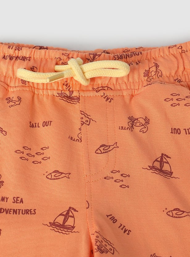 Boys Printed Sleepwear Shorts Set