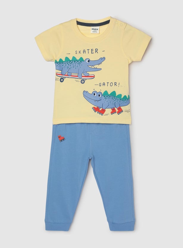 Boys Printed Sleepwear Joggers Set