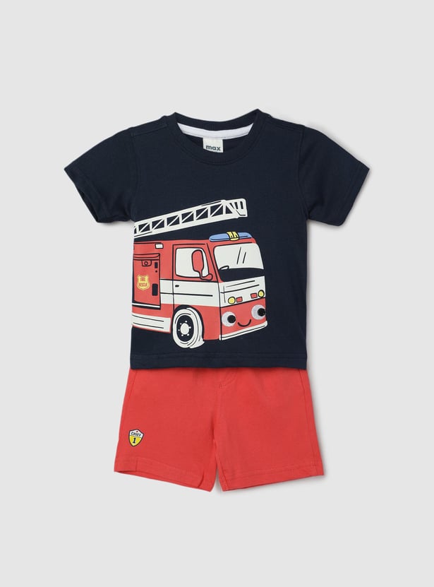 Boys Printed T-shirt and Shorts Set