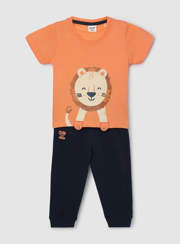 Boys Applique T-shirt and Joggers Set