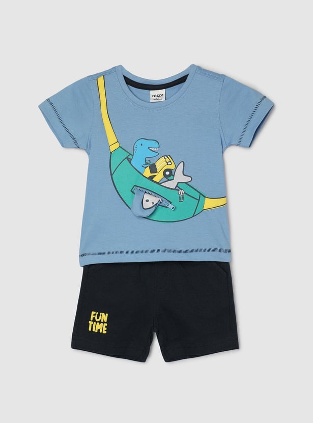 Boys Printed Sleepwear Shorts Set