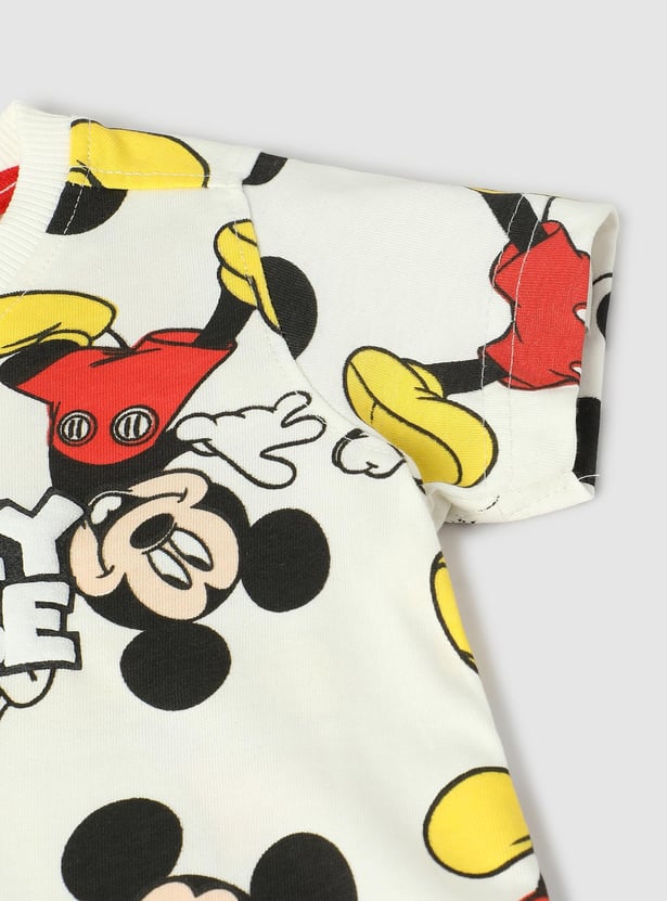 Boys Mickey Mouse Printed T-shirt