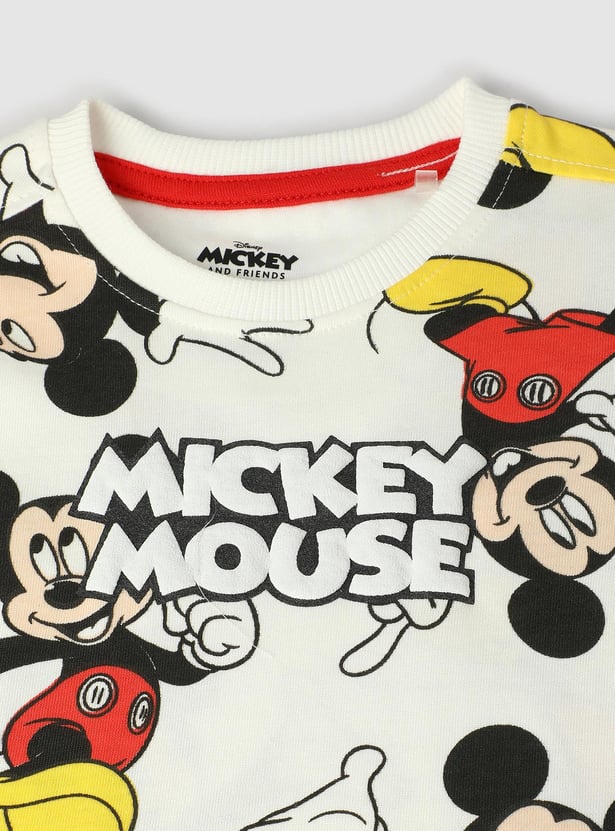 Boys Mickey Mouse Printed T-shirt