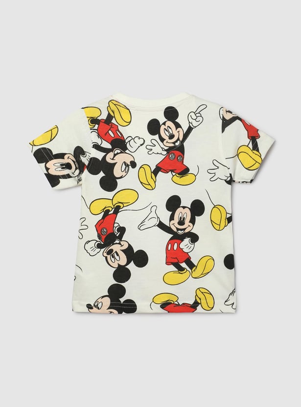 Boys Mickey Mouse Printed T-shirt