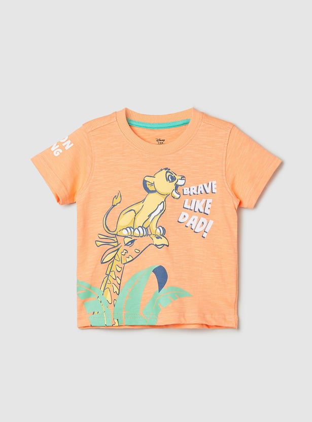 Boys Simba Graphic Printed T-Shirt