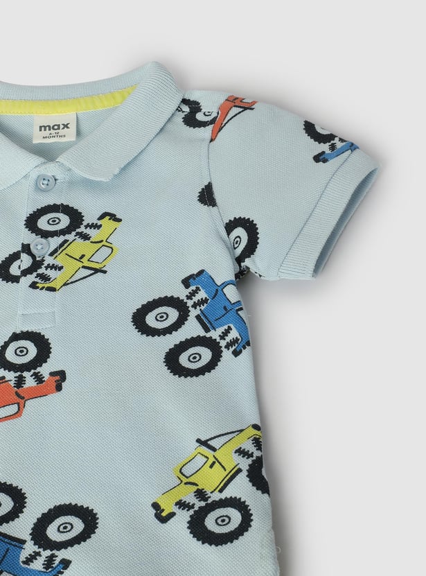 Boys Printed Polo T-shirt