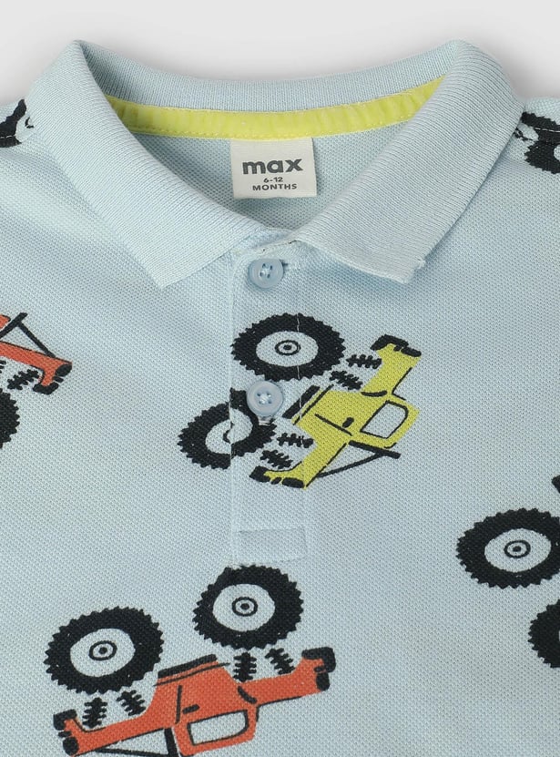 Boys Printed Polo T-shirt