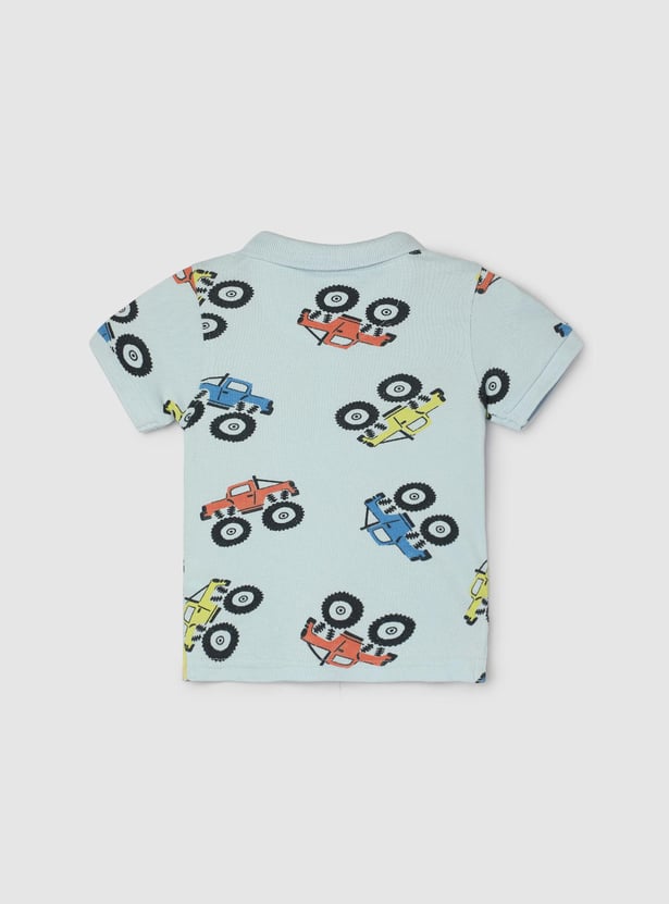 Boys Printed Polo T-shirt