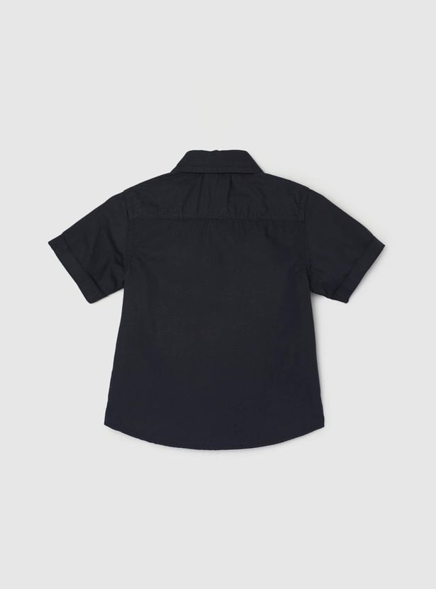 Boys Solid Casual Shirt