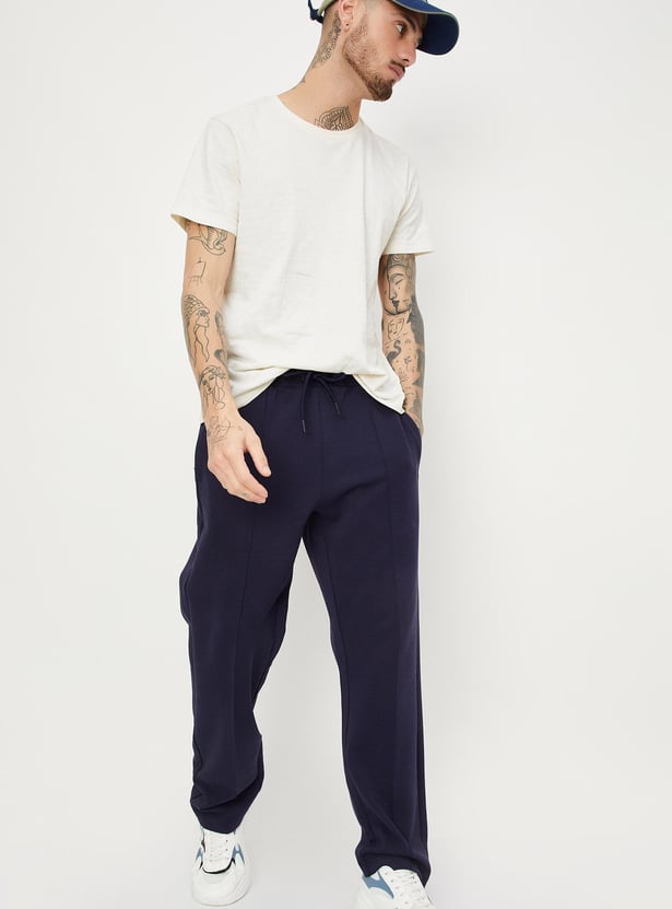 Men Solid Active Track Pants