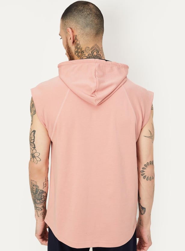 Men Oversized Printed Hooded T-shirt